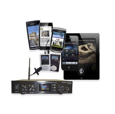 Audioguida con antenna GPS, multiconferenza, Audioguida App